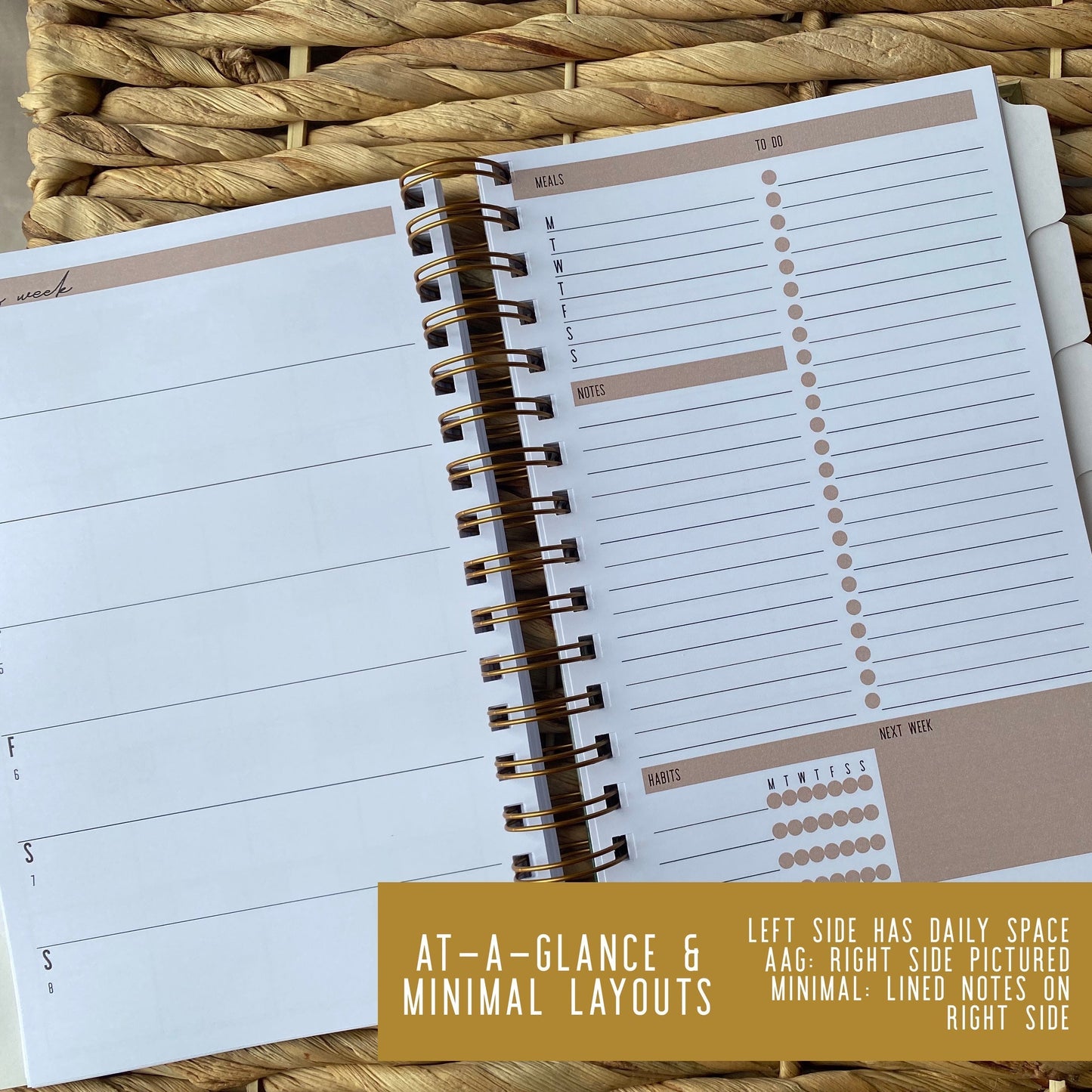 Weekly Planner - Rust Brushes